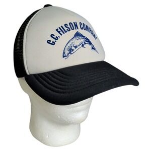Filson Mesh Harvester Cap Mens Trucker Hat Fish Logo Outdoor Fishing Nature